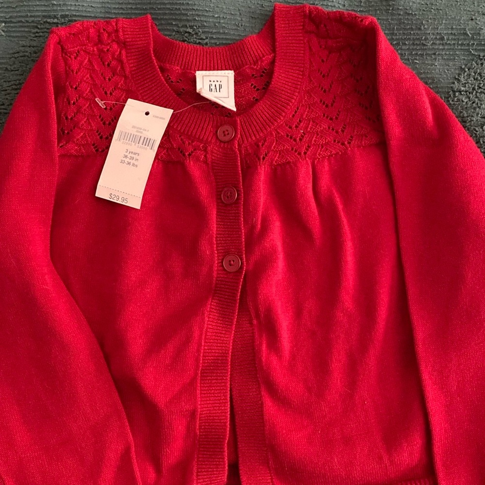 NWT babyGap 3T cardigan